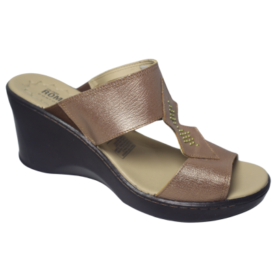 Romulo Sandalia Cuero Cobre Mujer Talla 38 Ref 5063 